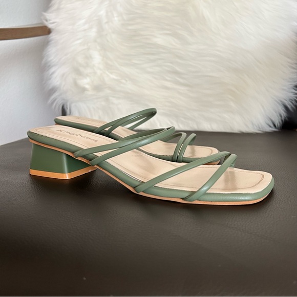 Sage Green Block Heel | Strappy Sandal | Size 7.5 - Picture 2 of 6
